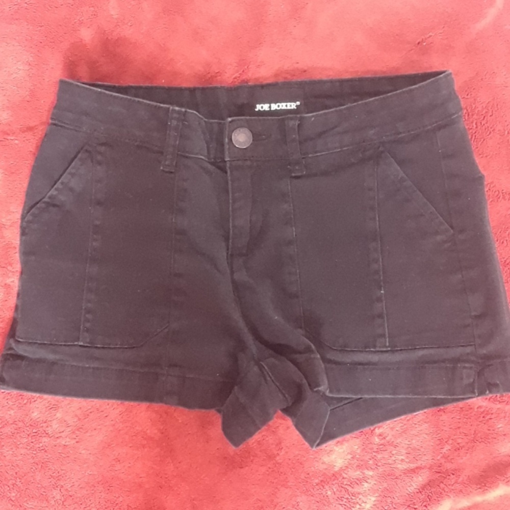 Black jean shorts